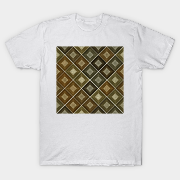 Shape pattern background with square - Square - T-Shirt | TeePublic